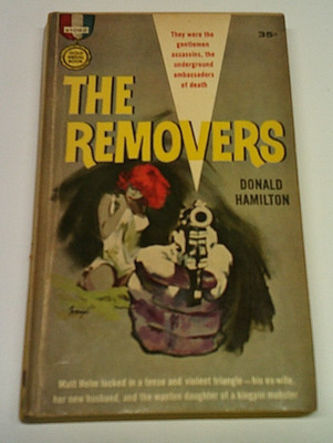1961 THE REMOVERS by DONALD HAMILTON  vtg paperback MATT HELM