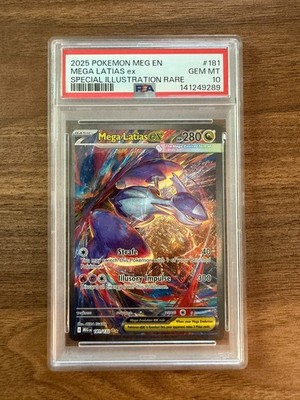 Mega Latias ex Pokémon Karte 181/132 PSA10 Kasmesin Purpur