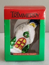 The Trimmerry Blown Glass Collectible Ornament  • Silver Church