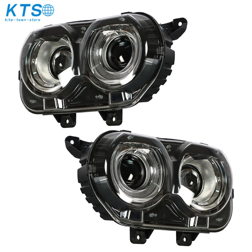Par de faros LED halógenos proyectores para Dodge Challenger 2015-2023 Foto 4 de 4