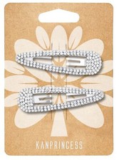 Hair Clip, 2Pcs 2.4Inch Rhinestone, Silver, Hair Barrettes for Women Girls Br...