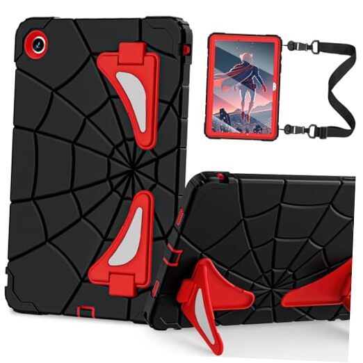 Case for Samsung Galaxy Tab A9 Plus 11 Inch with Built-in Screen Black+Red