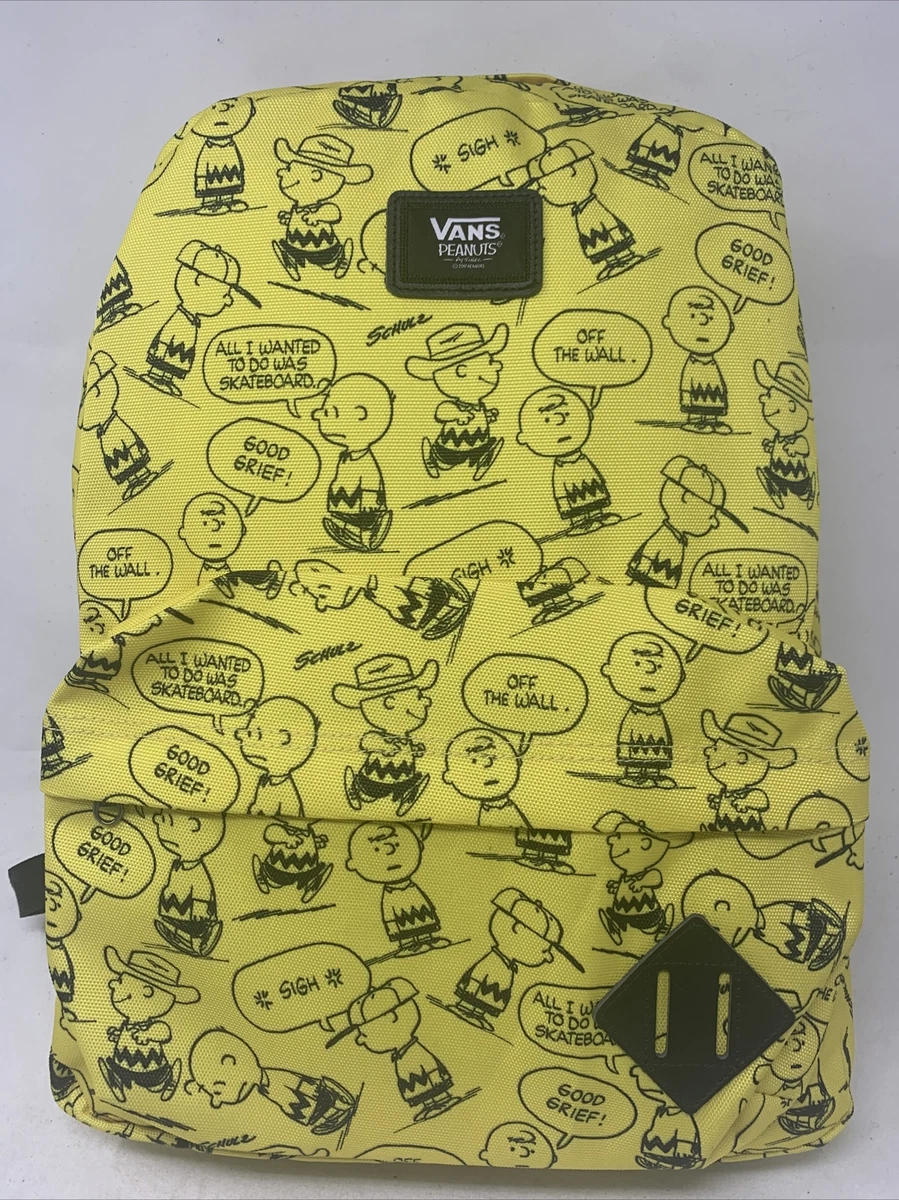 Vans X PEANUTS Old Skool II Charlie Brown Yellow Backpack New With Tags