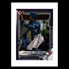 2021 Bowman Prospect Rikelvin De Castro /250 #BD-188 Purple Centered Mint