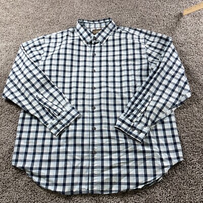 CE Schmidt Workwear Shirt Mens Extra Large Blue Long Sleeve Button Up Men