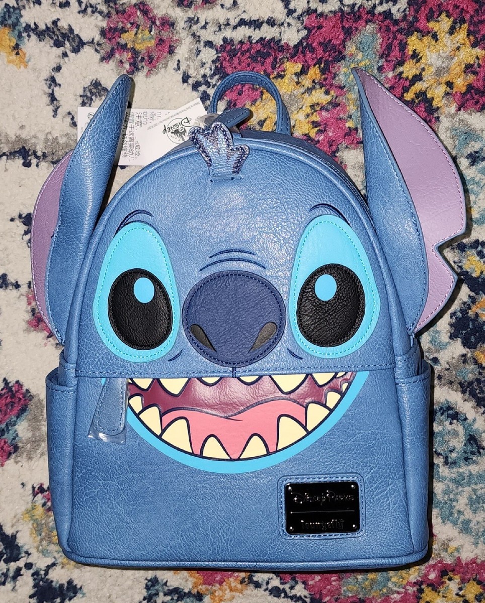 NEW Disney Parks Loungefly Stitch Face Mini Backpack NWT  display picture 2
