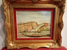 dipinti antichi 800 Raul Viviani oil painting venezia Ciardi brombo pagan