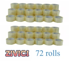 72 Rolls 2mil 2" x 50 Yard Shipping Packaging Box Packing Sealing Tape