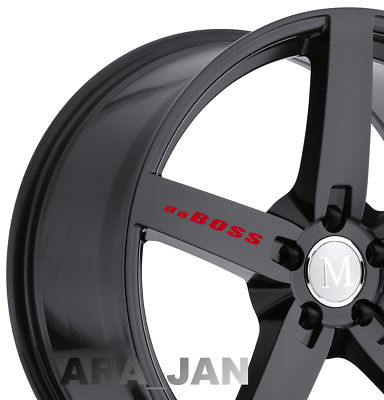 daBOSS Wheels Decal Sticker Sport racing car rims emblem motorsport logo 4 pcs