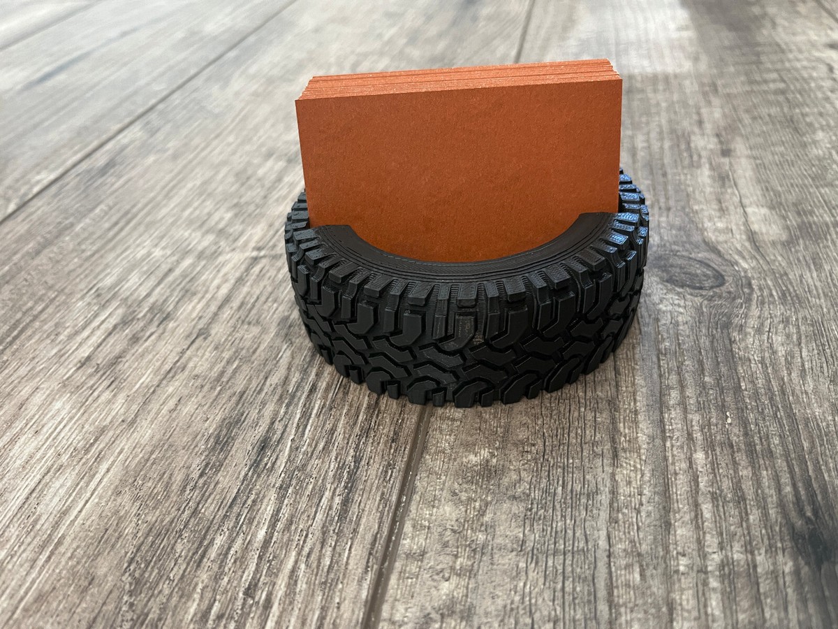 Tire Business Card Holder - Wheel Shop Display Stand Desktop Countertop