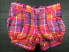 New Gap shorts Size 3 plaid print sunset colors