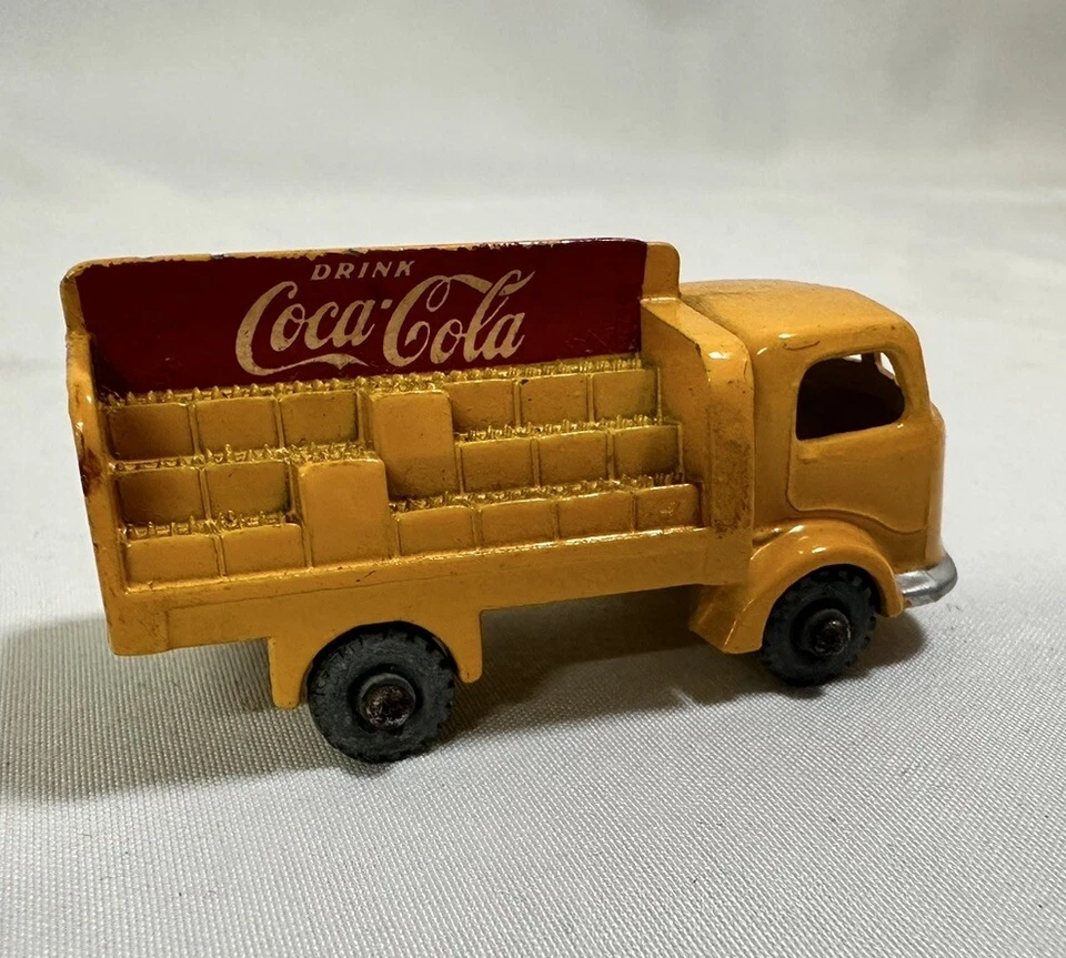Caja de cerillas Lesney Nº 37 Karrier Bantam Bedford años 50 2 toneladas Coca Cola carga desigual Foto 3 de 4