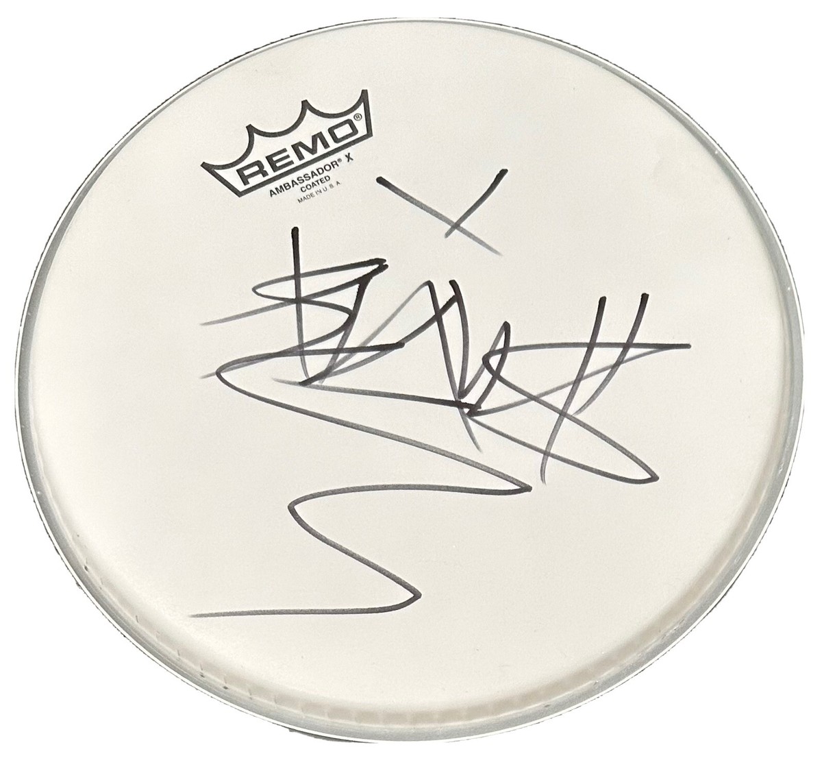 Travis Barker Signed Drum Blink 182 Autographed Drumhead