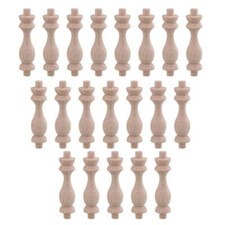 20PCS Wooden Corridor Bridge Craft Spindles 7.5 1.8cm H-83 Beech wood