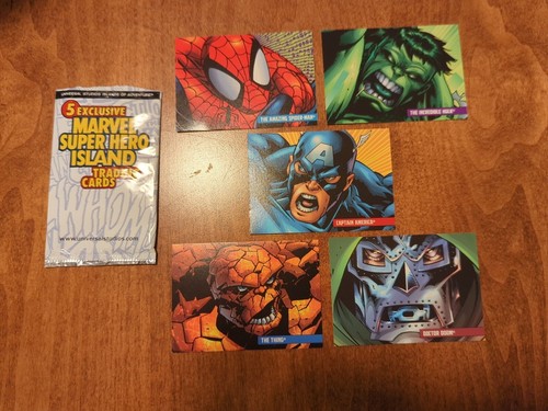 Marvel Super Hero Island Trading Cards 1999 Exclusive Complete Set Of 5 - Picture 1 of 12