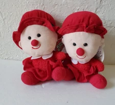 Santa Elf Plush Cuddly Cousins Christmas Holidays Red Suit 8 inches Tall