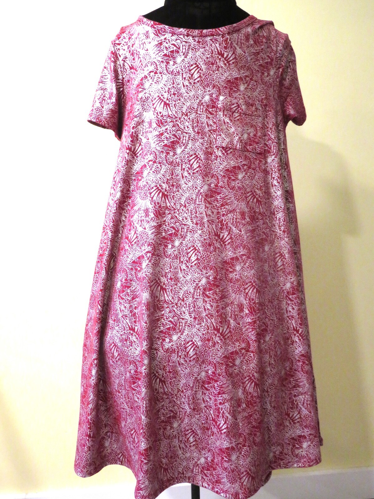 LuLaRoe Solid Red Marron Silver Elegant Carly Ext… - image 2