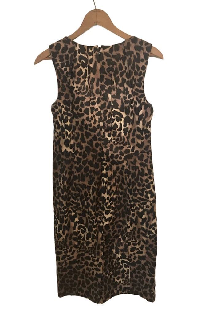 Abito tubino donna senza maniche stampa leopardata MICHAEL KORS taglia 4