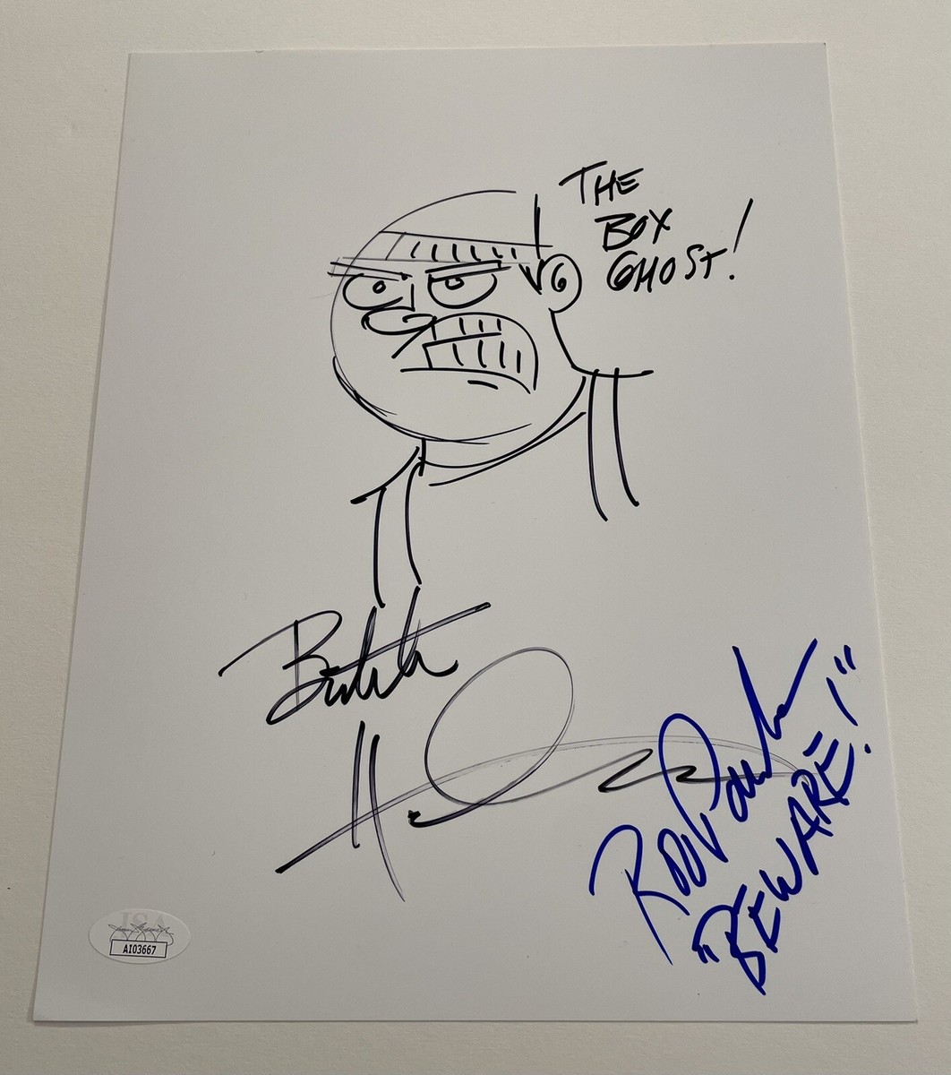 Butch Hartman +1 Signed 8.5x11 Sketch Danny Phantom Box Ghost