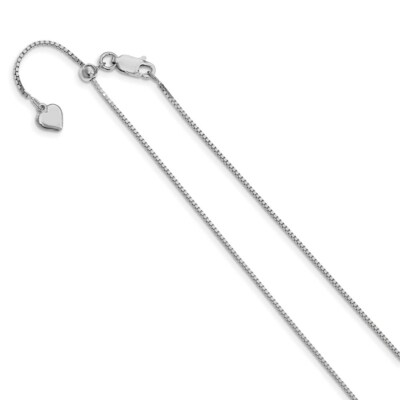 925 Sterling Silver Adjustable .95mm Box Chain; 30 inch; Lobster Clasp