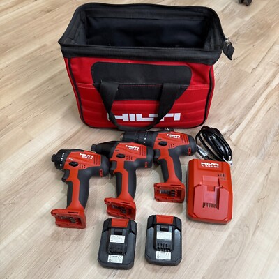 HILTIのセット Hilti 12V Tool Lot – SF 2H-A, SFD 2-A, SID 2-A, 2x B12, Charger