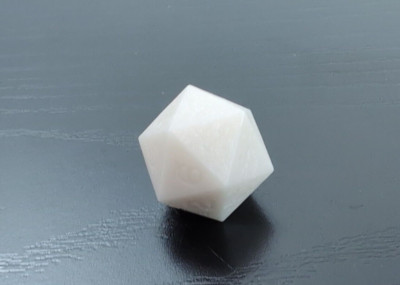 Gamescience Classic + Precision Sharp Edges Glow in the Dark Blue D20 Dice