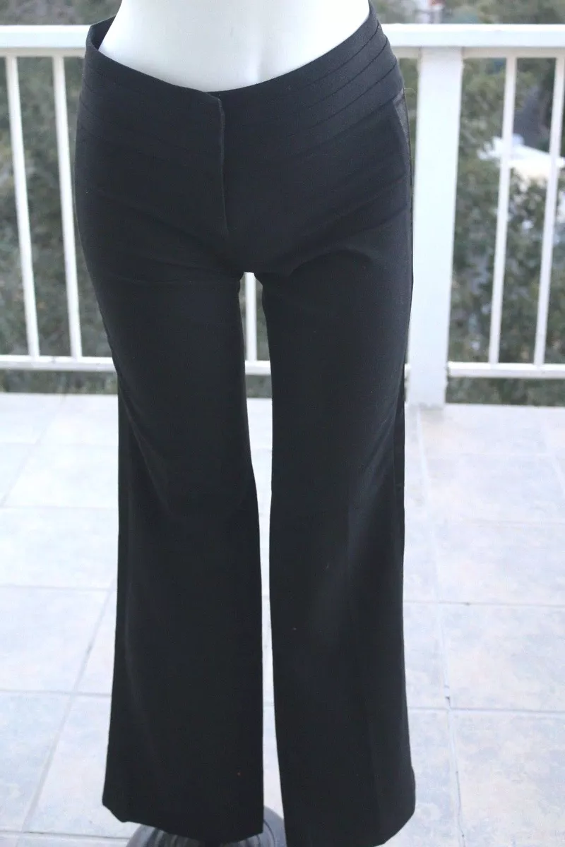 Size 0 Arden B. Full Length Flare Black Slacks Professional Work Pants Women  0