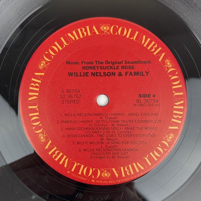 Willie Nelson Honeysuckle Rose Soundtrack 1980 Vinyl Columbia S2 36752