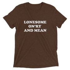Lonesome On'ry and Mean t-shirt, Waylon Jennings, Outlaw Country Music, Willie