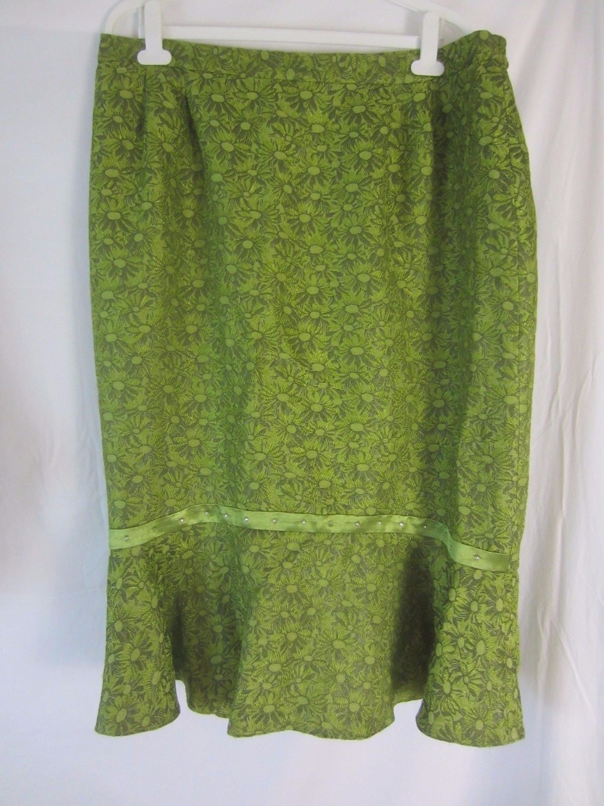 G.O.S.P.E.L. Floral Rhinestone Embellished Green Skirt Set Women's 22W H344 eBay