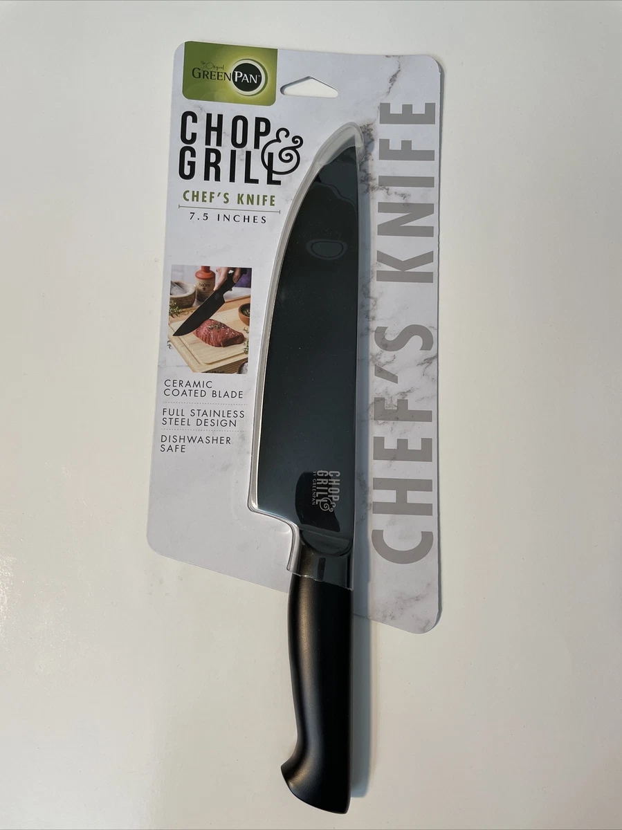 The Original Green Pan Chop & Grill Nonstick Chef Knife 7.5 Black