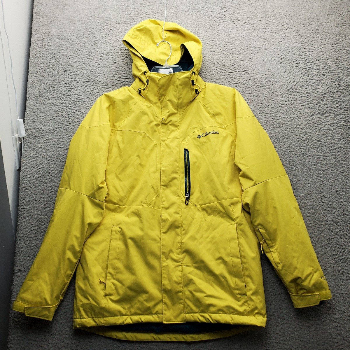 Columbia Omni-Heat Ski Snow Titanium 2 Piece Set Mens M Yellow