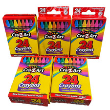 Cra-Z-Art Crayons Lot of 120 5 Pack of 24 Brand NEW School Quality