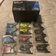 12 EZ Ink Compatible Cartridge Replacement Brother LC71/75XL Black Cyan Yellow M