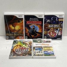 How to Train Your Dragon Angry Birds Star Wars 5 Nintendo Wii Game Lot