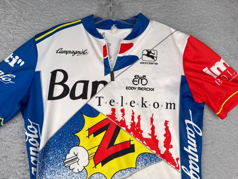 VINTAGE Giordana Cycling Jersey Men Extra Large 90s Banesto Telekom Campagnolo - Image 4 of 4