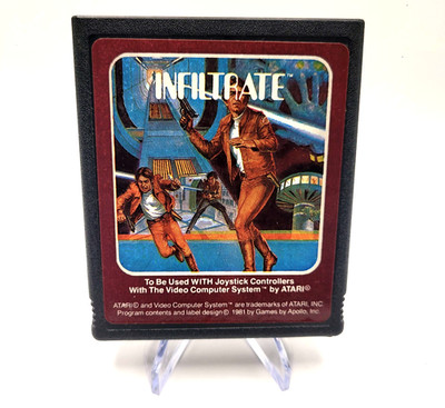Infiltrate (Atari 2600, 1981) Red Label Variant (Missing Spine Label)