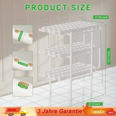 Hydroponic system Grow Kit 108 Plant Sites 3-Layer Plant Vegetable Hydrokultur