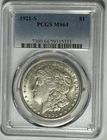 1921 S MORGAN DOLLAR PCGS MS 64
