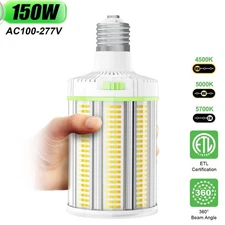 150W LED Corn Light Bulb E39 Base, Warehouse High Bay Lighting 4500K/5000K/5700K
