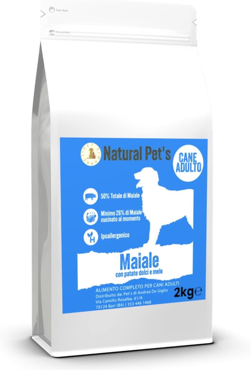 Cibo Cani Taglia Medio Grande Maiale Ipoallergenico 2kg - Offerta Online