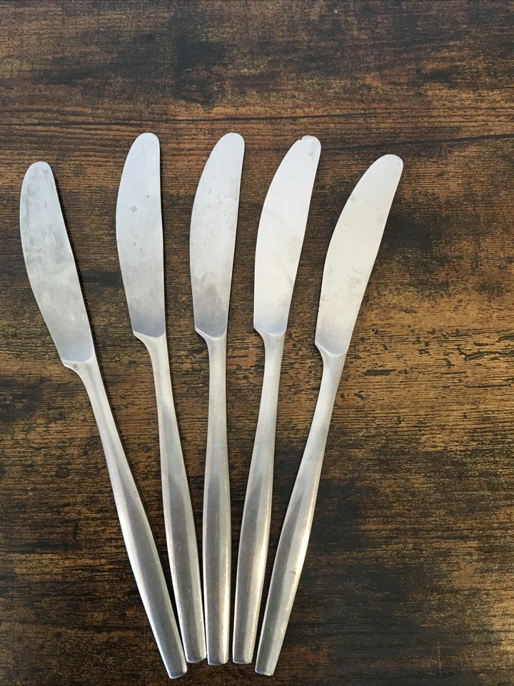 Dansk Designs VARIATION V Knives 8.5'' DUCK Stainless Flatware Germany Set of 5 - Image 3 of 4