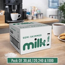 Lakeland UHT Semi Skimmed Milk Sticks 10ml x120 & 240 Tea Coffee Sachets