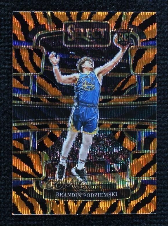 2023-24 Panini Select Concourse Tiger Stripes Prizm Brandin Podziemski #93 0zz3