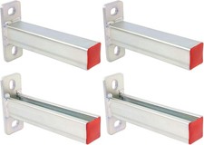 4 Pack 8 Inch Steel Shelf Bracket, Metal Slotted Bracket, Pipe Support