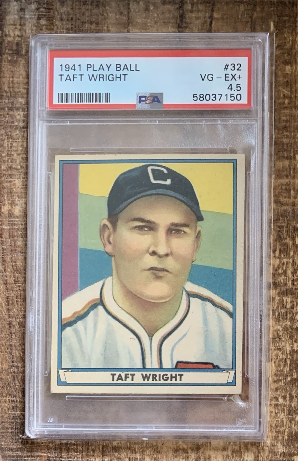 1941 Play Ball #32 TAFT WRIGHT PSA 4.5