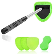Windshield Cleaner Tool – Car Window Cleaning Kit with Extendable Handle & Mi...
