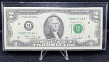 1976 $2 Federal Reserve Note St. Louis **STAR** Uncirculated #H00879166 Z101