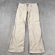 Arc'teryx Pants Womens 6 Beige Nylon Stretch Outdoor Hiking Zip Pocket 32 Inseam