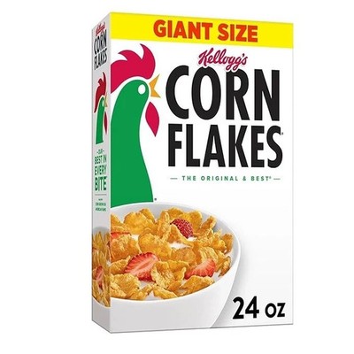 Kellogg s Corn Flakes Breakfast Cereal Giant Size 24oz Original Family Kids Cere